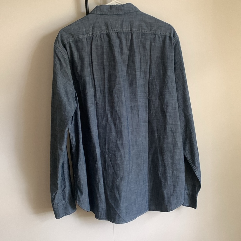 JCrew indigo chambray work shirt - Picture 2 of 7